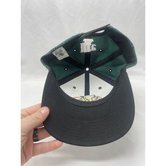 Chicago Blackhawks Green Kick 10 Strap Back Hat Miller Lite St. Patrick's Day - Picture 5 of 7